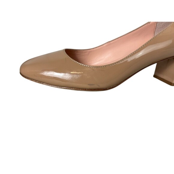 Kate Spade NY Nude Patent Leather Low Heel Pumps  Size 6.5  Officecore Neutral - Picture 9 of 13